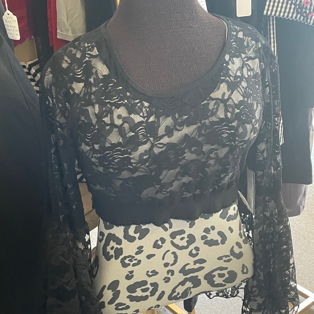 Lace overlay top